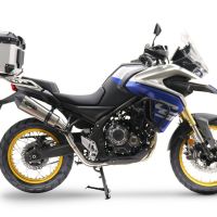 Exhaust compatible with Voge 525DSX 2023-2024, GP Evo4 Titanium, Slip-on exhaust including removable db killer and link pipe 