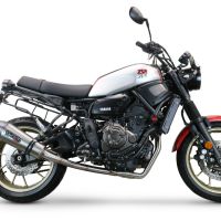 Pot echappement compatible avec Yamaha Xsr 700 2017-2020, Gpe Ann. titanium, Pot échappement complet, non légal pour les pays de l'UE, avec db killer amovible 