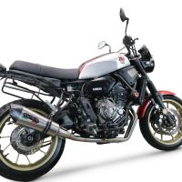 Pot echappement compatible avec Yamaha Xsr 700 2017-2020, Gpe Ann. titanium, Pot échappement complet, non légal pour les pays de l'UE, avec db killer amovible 