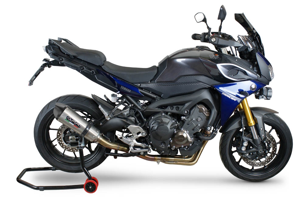 Pot echappement compatible avec Yamaha Mt-09 2021-2023, Gpe Ann. titanium, Pot échappement complet, non légal pour les pays de l'UE, avec db killer amovible 