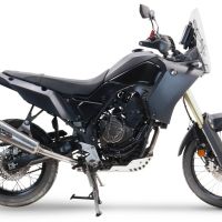 Exhaust compatible with Yamaha Tenere 700 2019-2020, GP Evo4 Titanium, Slip-on exhaust including removable db killer and link pipe 