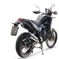 Exhaust compatible with Yamaha Tenere 700 2019-2020, GP Evo4 Titanium, Slip-on exhaust including removable db killer and link pipe 