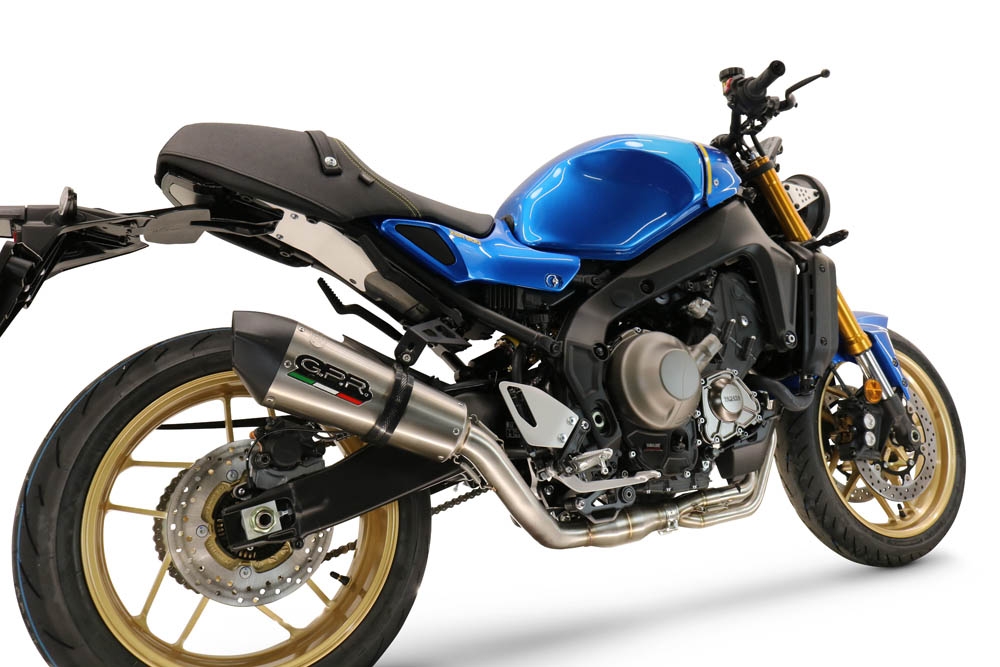 Exhaust compatible with Yamaha XSR900 2022-2024, Gpe Ann. titanium, Full system exhaust, including removable db killer 
