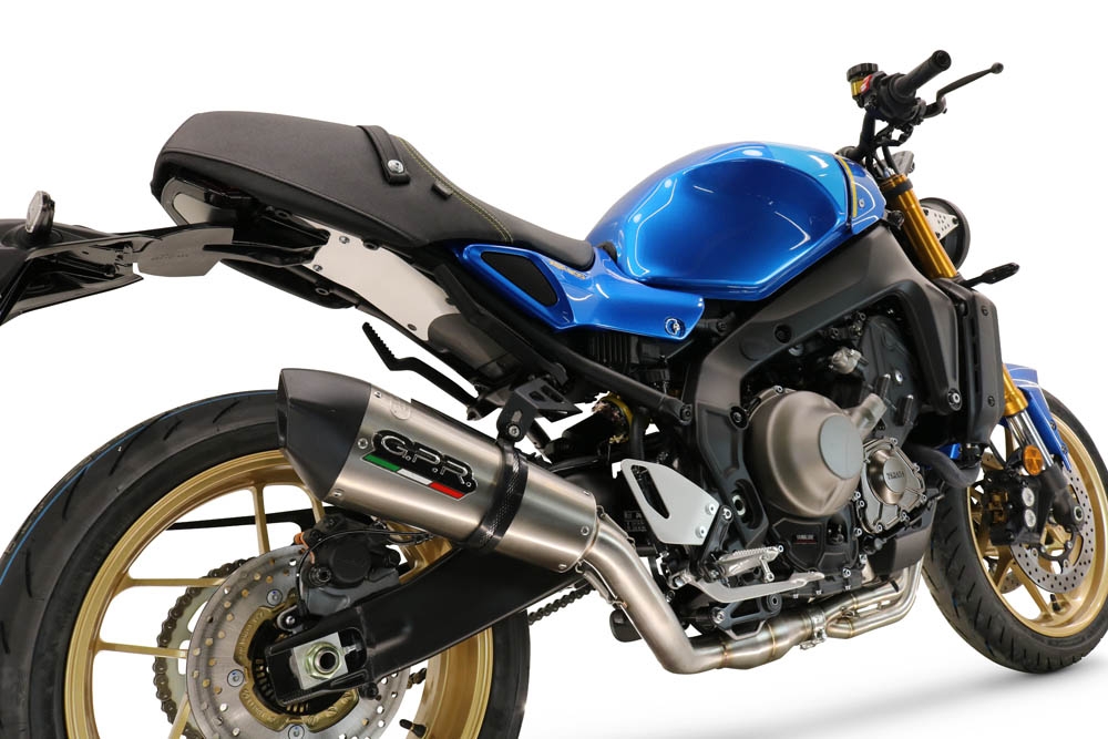 Exhaust compatible with Yamaha XSR900 2022-2024, Gpe Ann. titanium, Full system exhaust, including removable db killer 