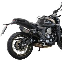 Exhaust compatible with Zontes 350 GK 2022-2024, GP Evo4 Titanium, Slip-on exhaust including removable db killer and link pipe 