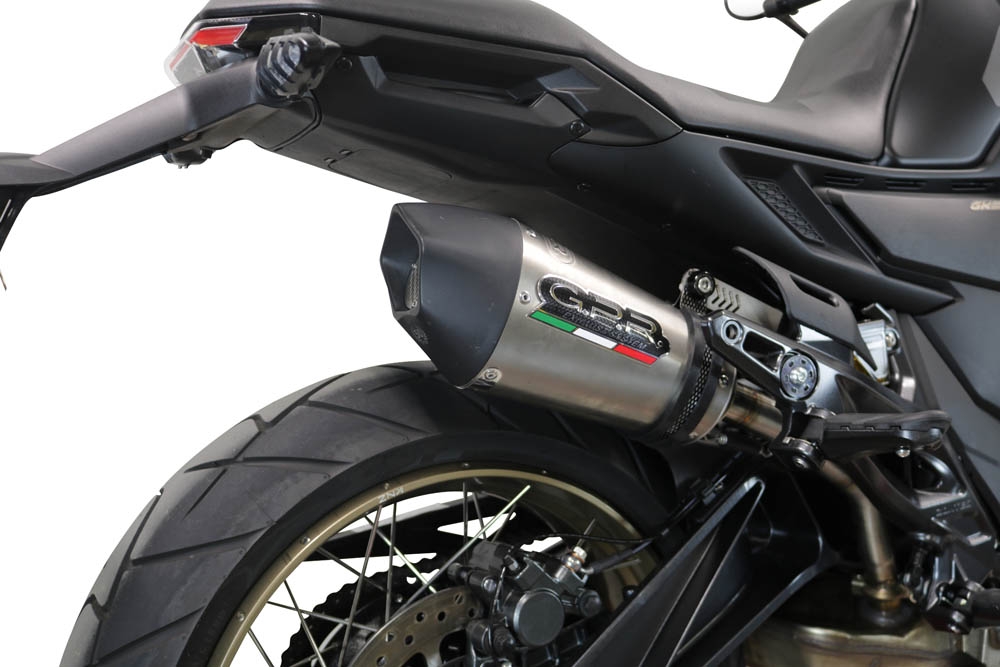 Exhaust compatible with Zontes 350 GK 2022-2024, GP Evo4 Titanium, Slip-on exhaust including removable db killer and link pipe 