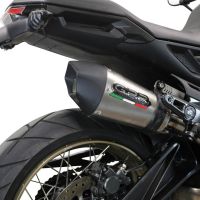 Exhaust compatible with Zontes 350 GK 2022-2024, GP Evo4 Titanium, Slip-on exhaust including removable db killer and link pipe 