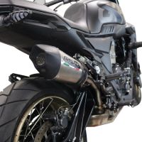 Exhaust compatible with Zontes 350 GK 2022-2024, GP Evo4 Titanium, Slip-on exhaust including removable db killer and link pipe 