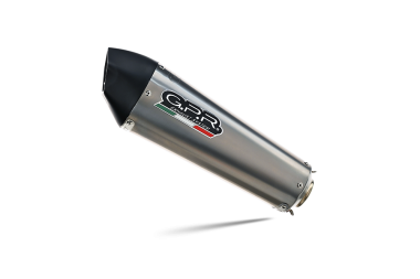 Exhaust compatible with Honda CBR125R 2004-2010, Gpe Ann. titanium, Bolt-on silencer including removable db killer 