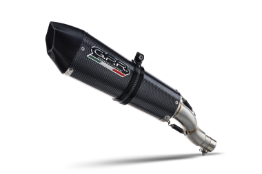 Exhaust compatible with Kawasaki Versys 650 2006-2014, Gpe Ann. Poppy, Slip-on exhaust including removable db killer and link pipe 