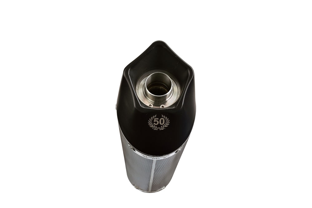 Exhaust compatible with Honda CBR125R 2004-2010, Gpe Ann. Poppy, Bolt-on silencer including removable db killer 