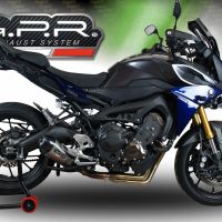 Pot echappement compatible avec Yamaha Tracer 9 GT 2021-2024, Gpe Ann. titanium, Pot échappement complet, non légal pour les pays de l'UE, avec db killer amovible 